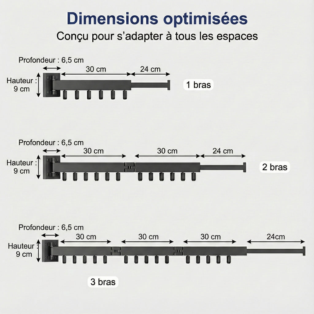 Séchoir mural pliable
