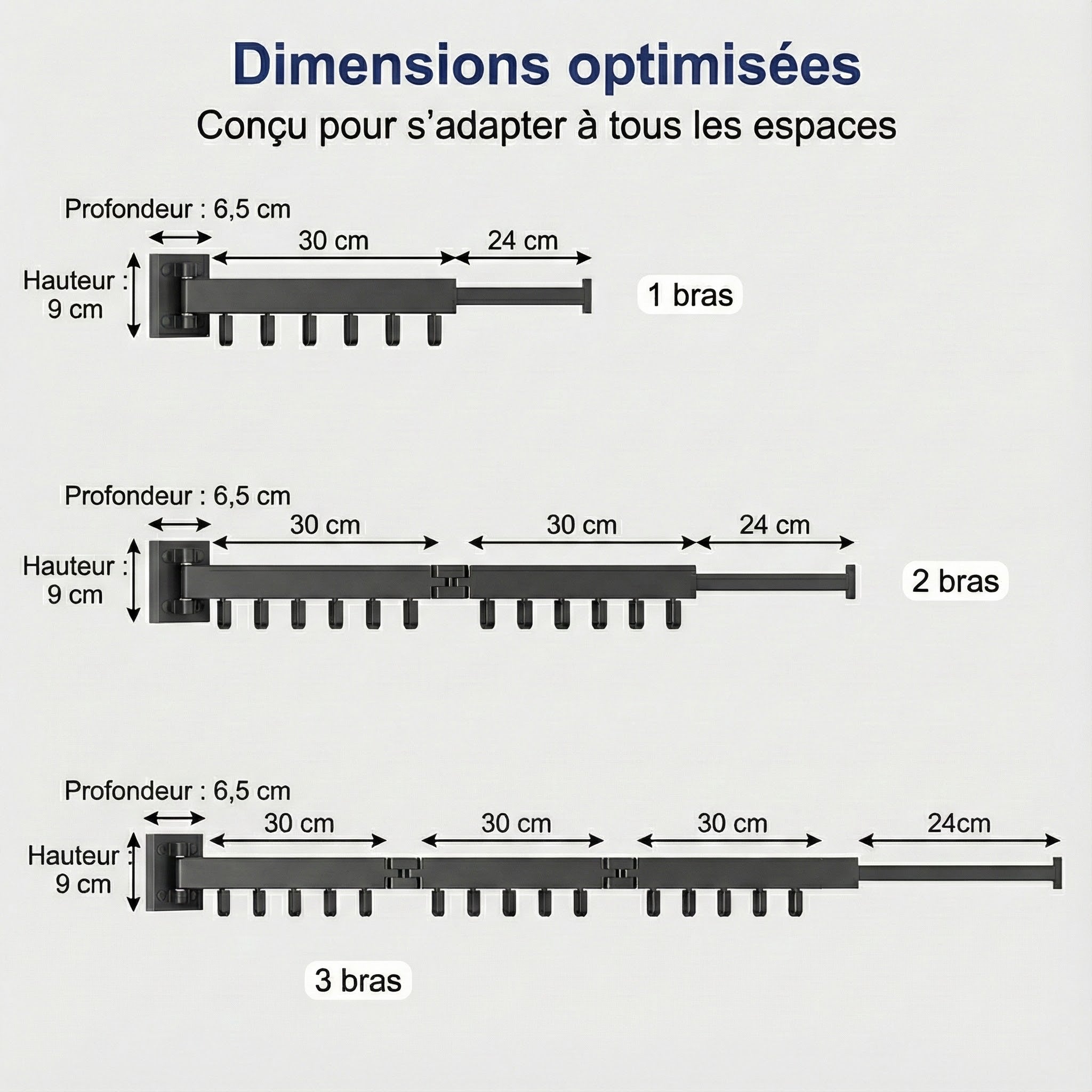 Séchoir mural pliable