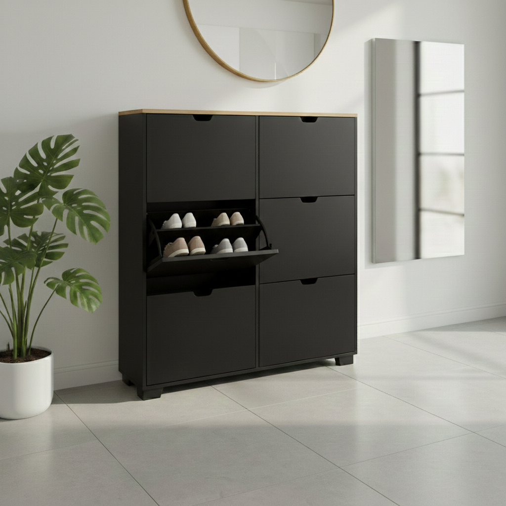 Meuble à chaussures en MDF de haute qualité 30 paires 6 portes