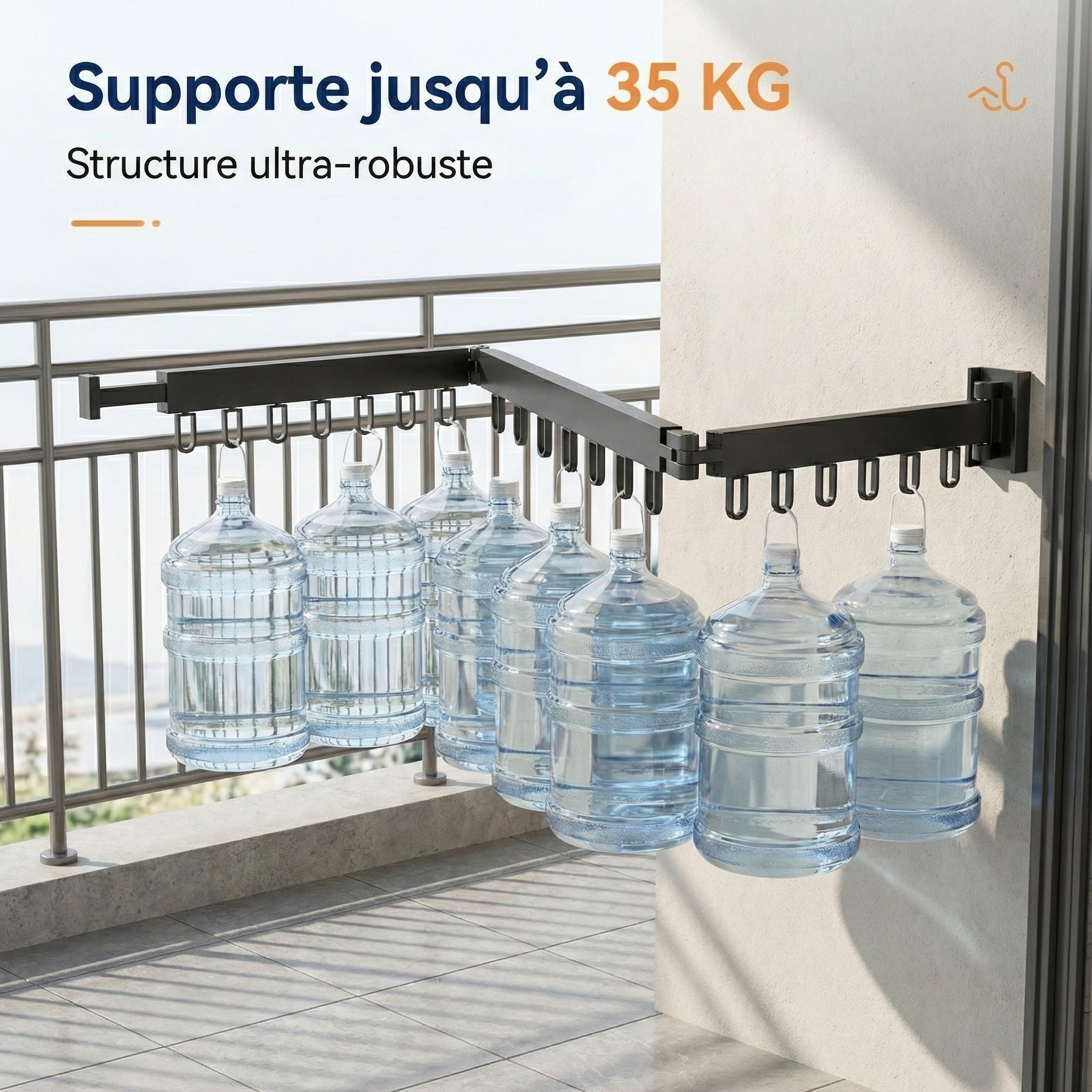 Séchoir mural pliable