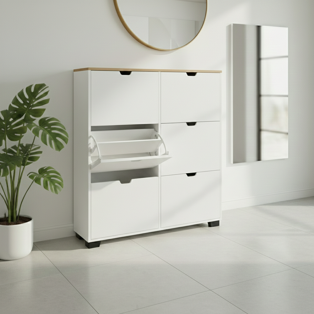 Meuble à chaussures en MDF de haute qualité 30 paires 6 portes