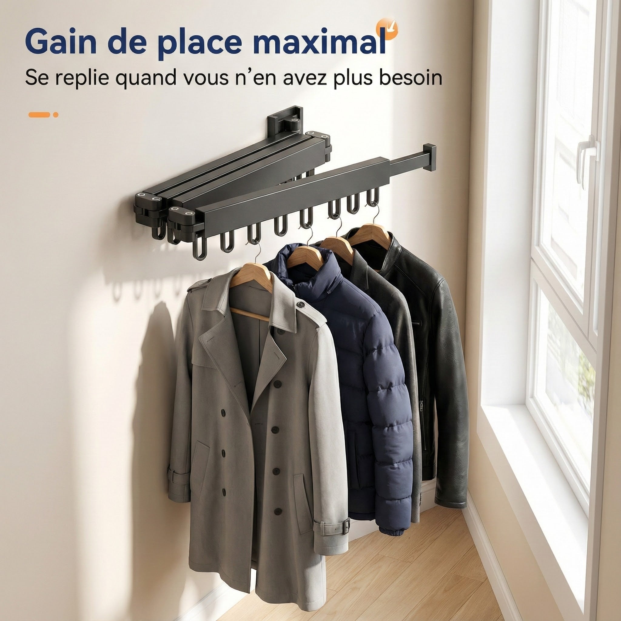 Séchoir mural pliable