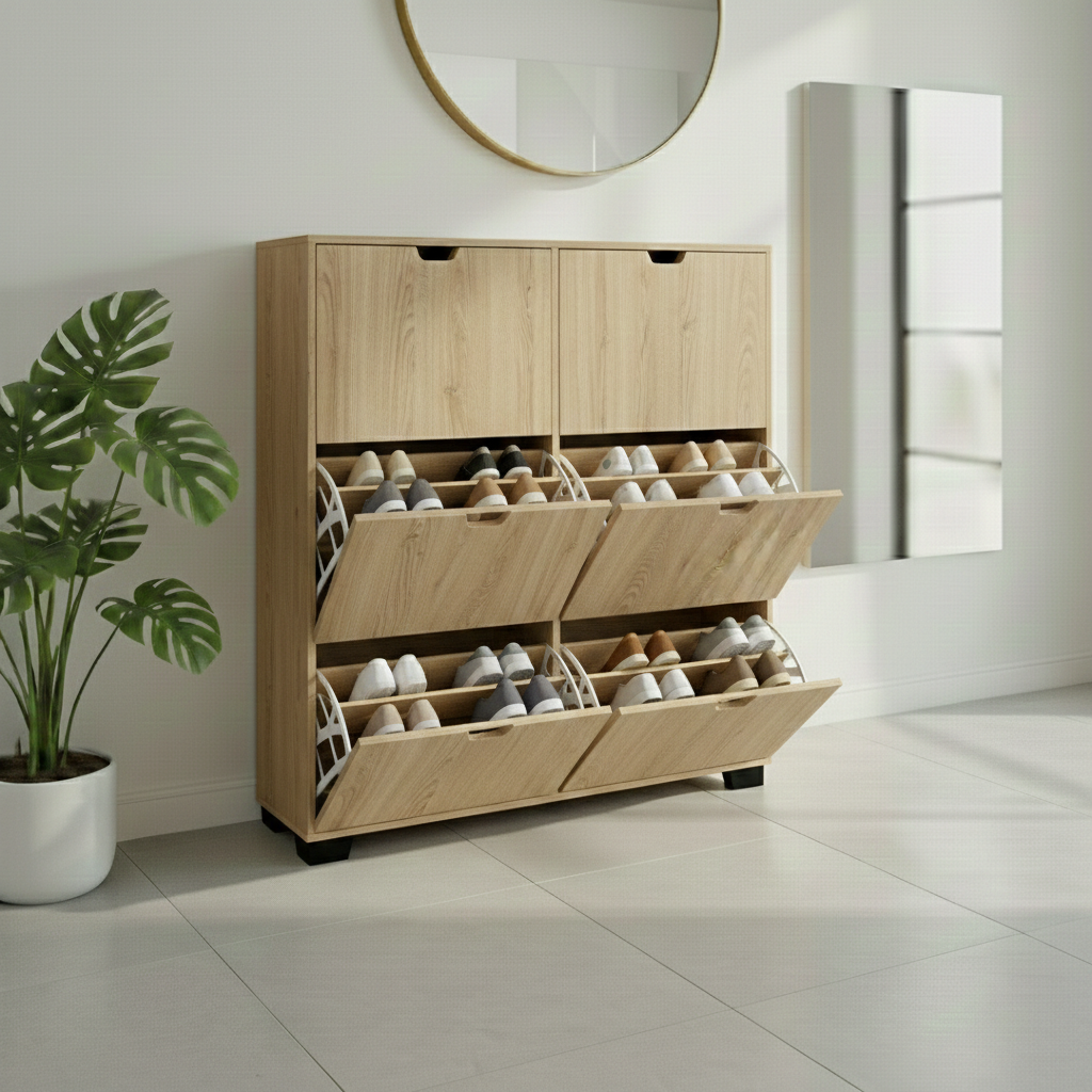 Meuble à chaussures en MDF de haute qualité 30 paires 6 portes