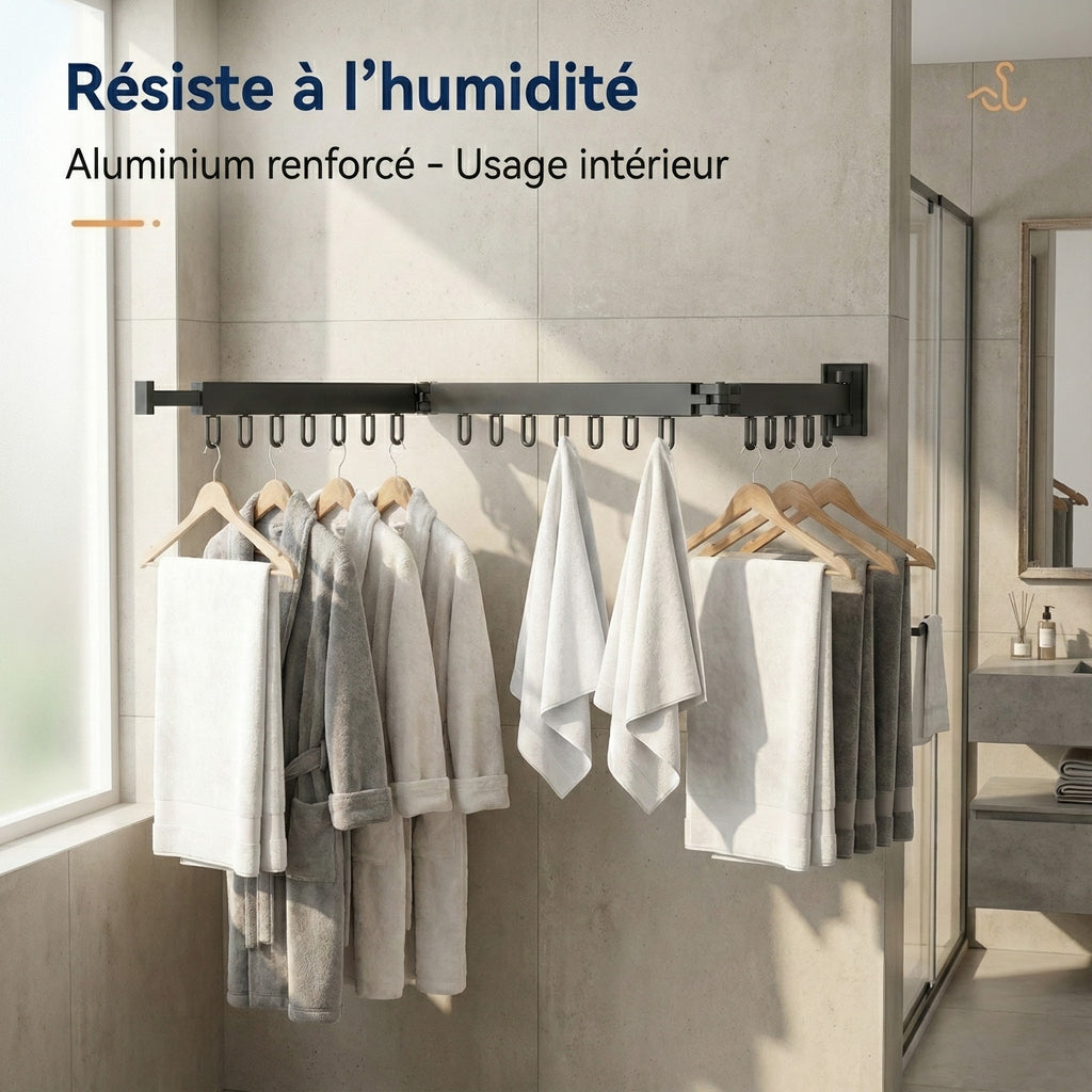 Séchoir mural pliable