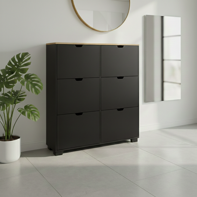 Meuble à chaussures en MDF de haute qualité 30 paires 6 portes