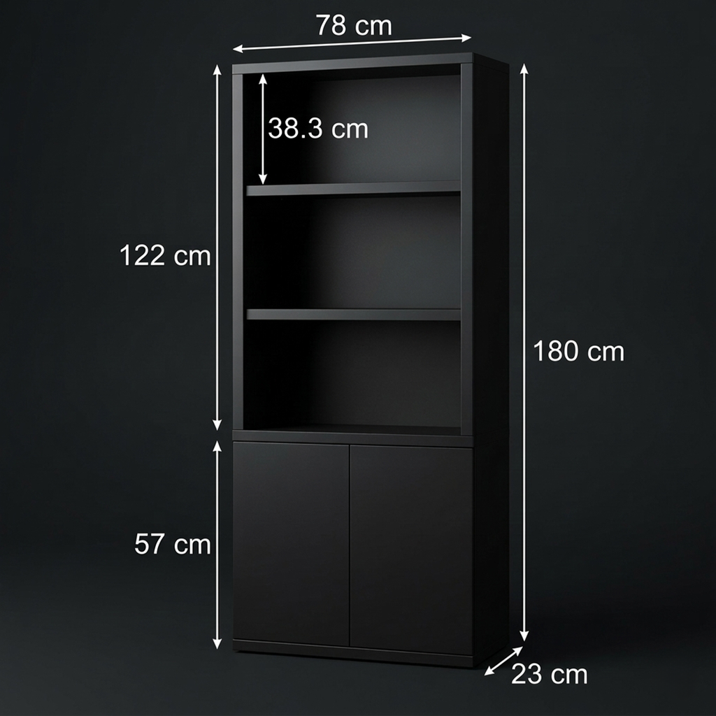 Savanna 5-Shelf Tall Bookcase