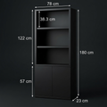 Savanna 5-Shelf Tall Bookcase