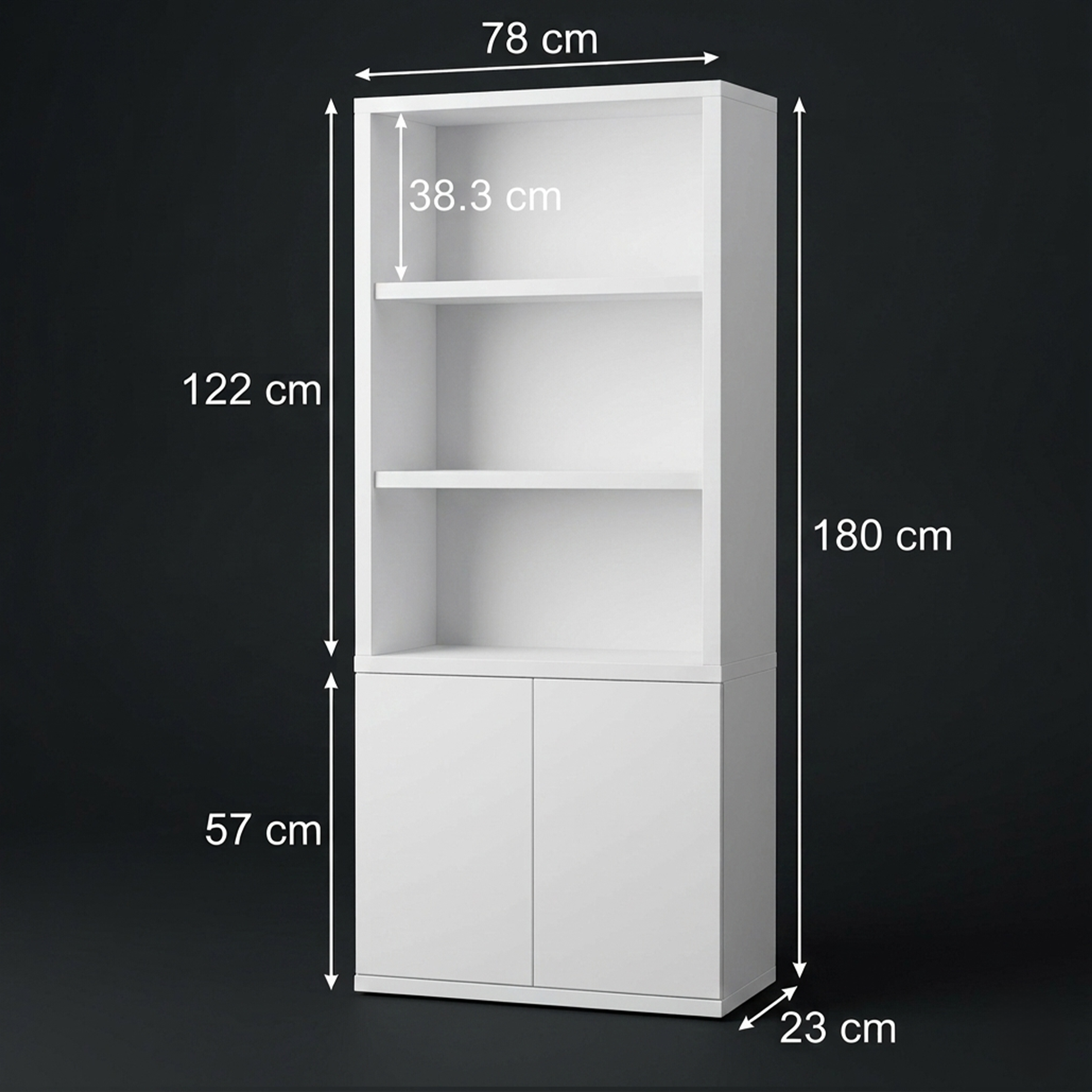 Savanna 5-Shelf Tall Bookcase