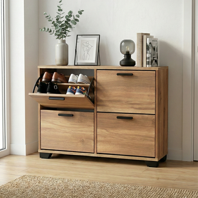 Meuble à chaussures en MDF de haute qualité 20 paires 4 portes