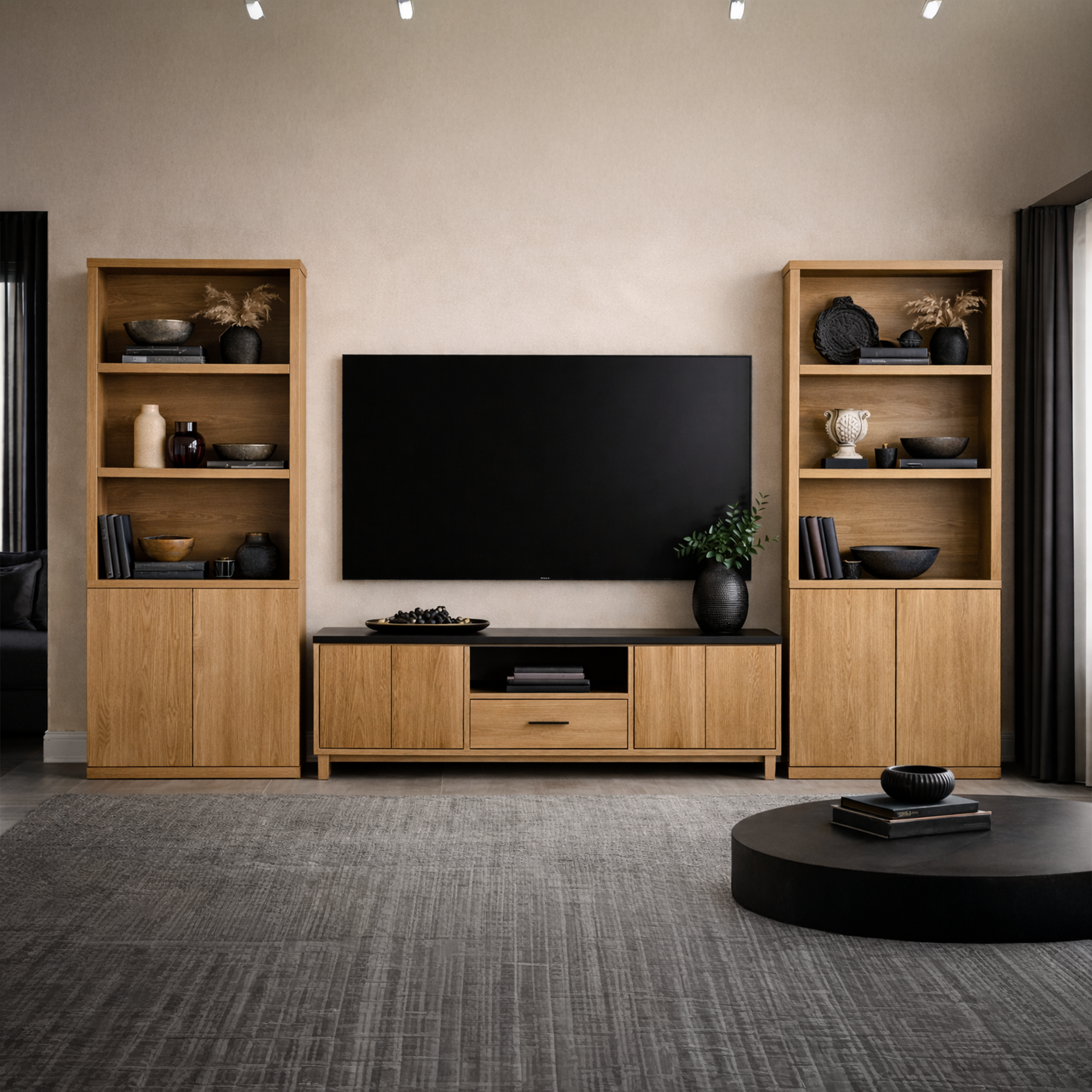 Savanna 5-Shelf Tall Bookcase