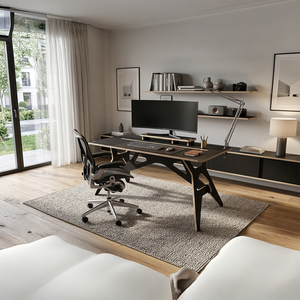 Bureau Design Minimaliste – Table de Travail Ergonomique en Bois Haute Qualité